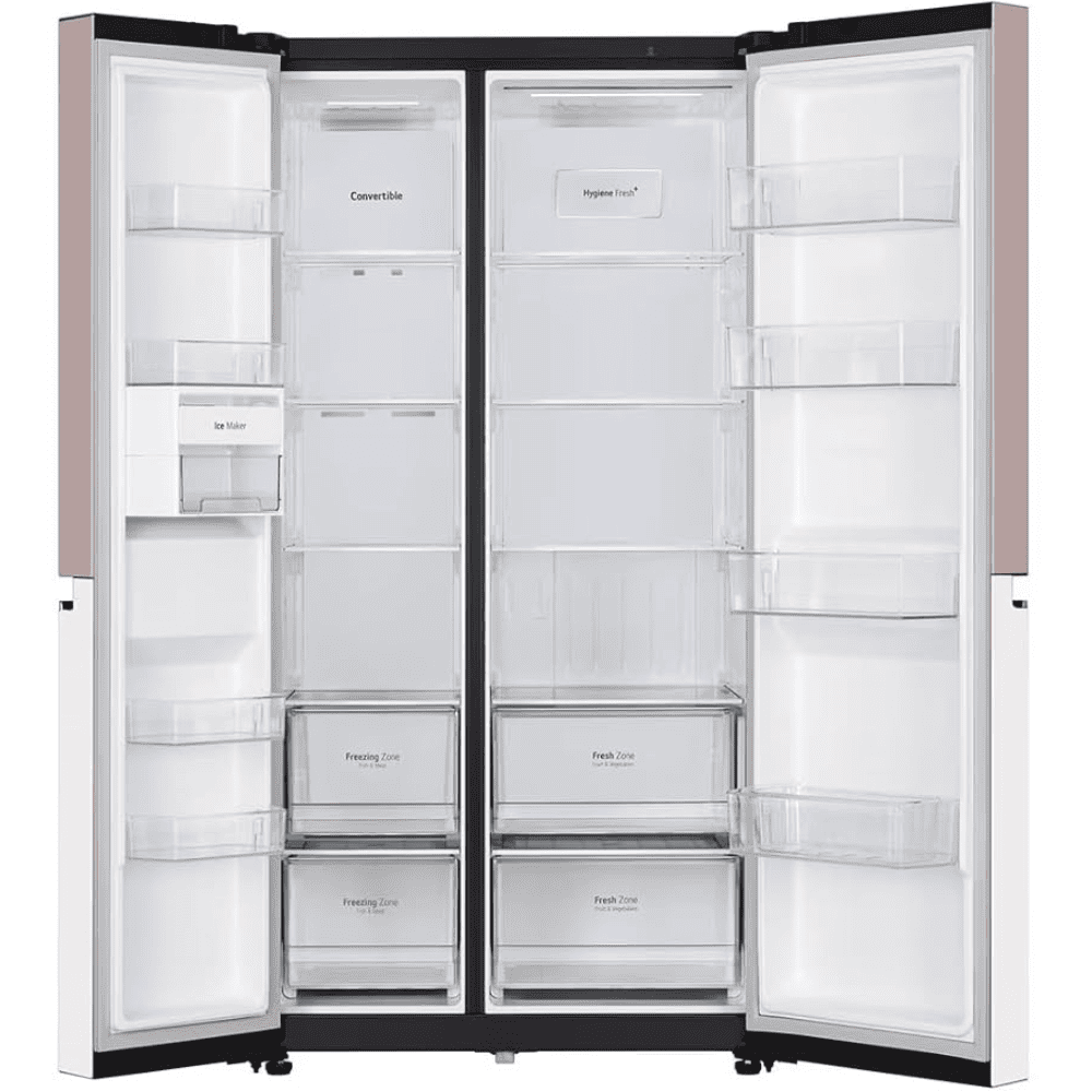 LG 650 Ltrs 3 Star, Inverter Frost Free, Side-by-Side Refrigerator (GL-B257EPT3)
