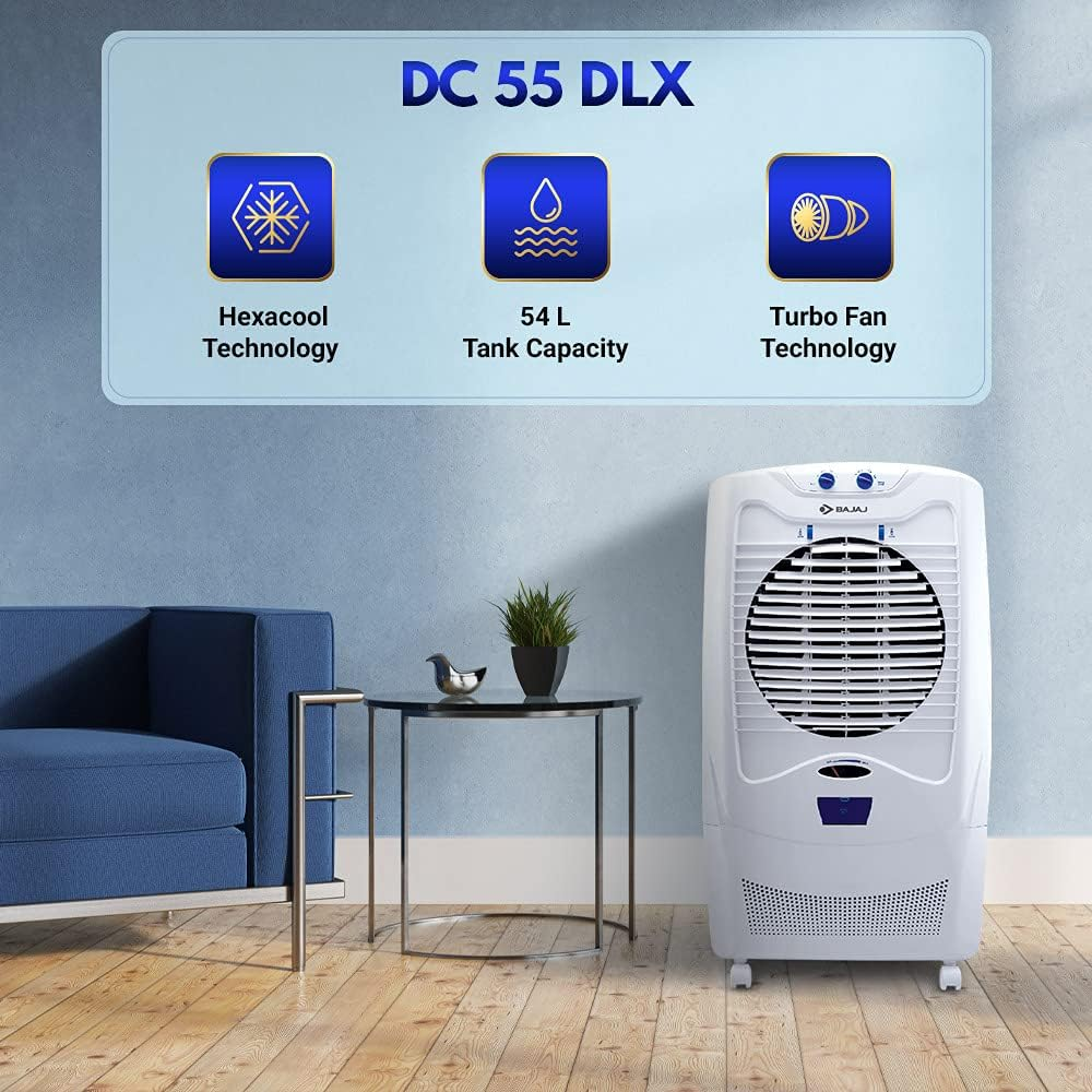 Bajaj 55 Ltrs Portable Desert Home Air Cooler (DC55 DLX New)