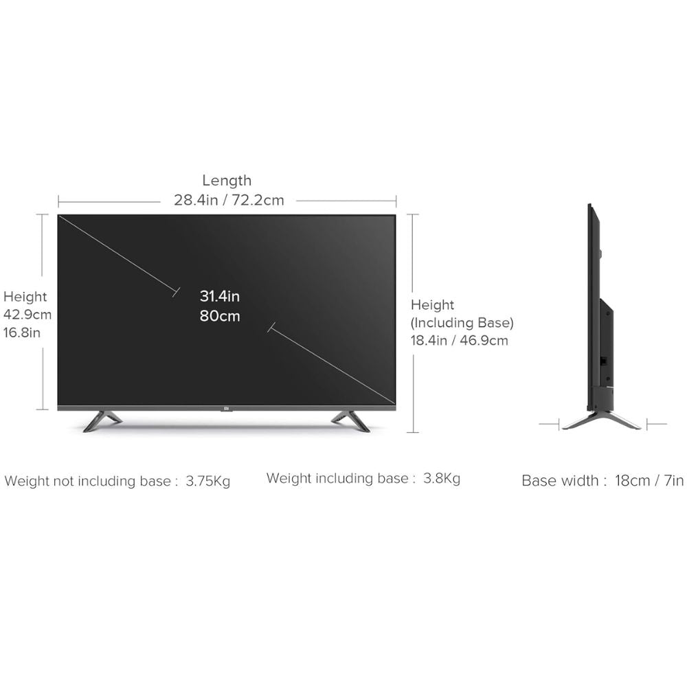 MI Xiaomi 32 Inches HD Ready Smart LED TV, (MI 4A 80CM L32M6-EI,Black)
