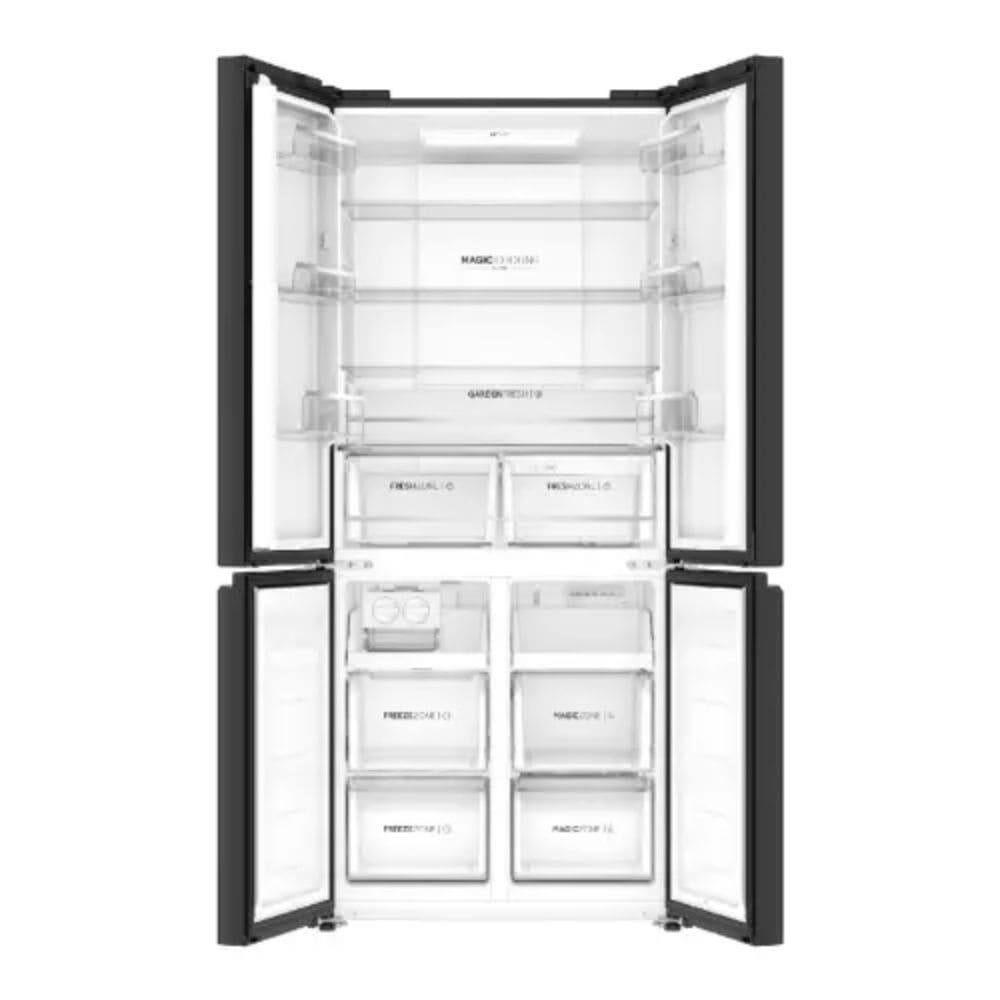 Haier 520 Ltrs, 3 Star Lumiere Frost Free Triple Inverter French Door Side by Side Refrigerator (HRB 600MP, Mauve Pink)