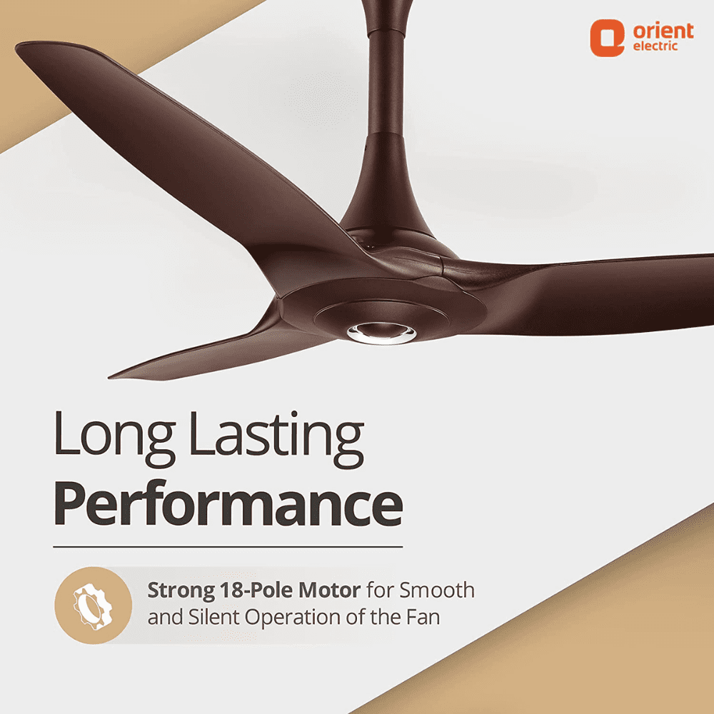 Orient Electric Aeroquite, 1200 mm 3 Blade BLDC Motor with Remote Ceiling Fan