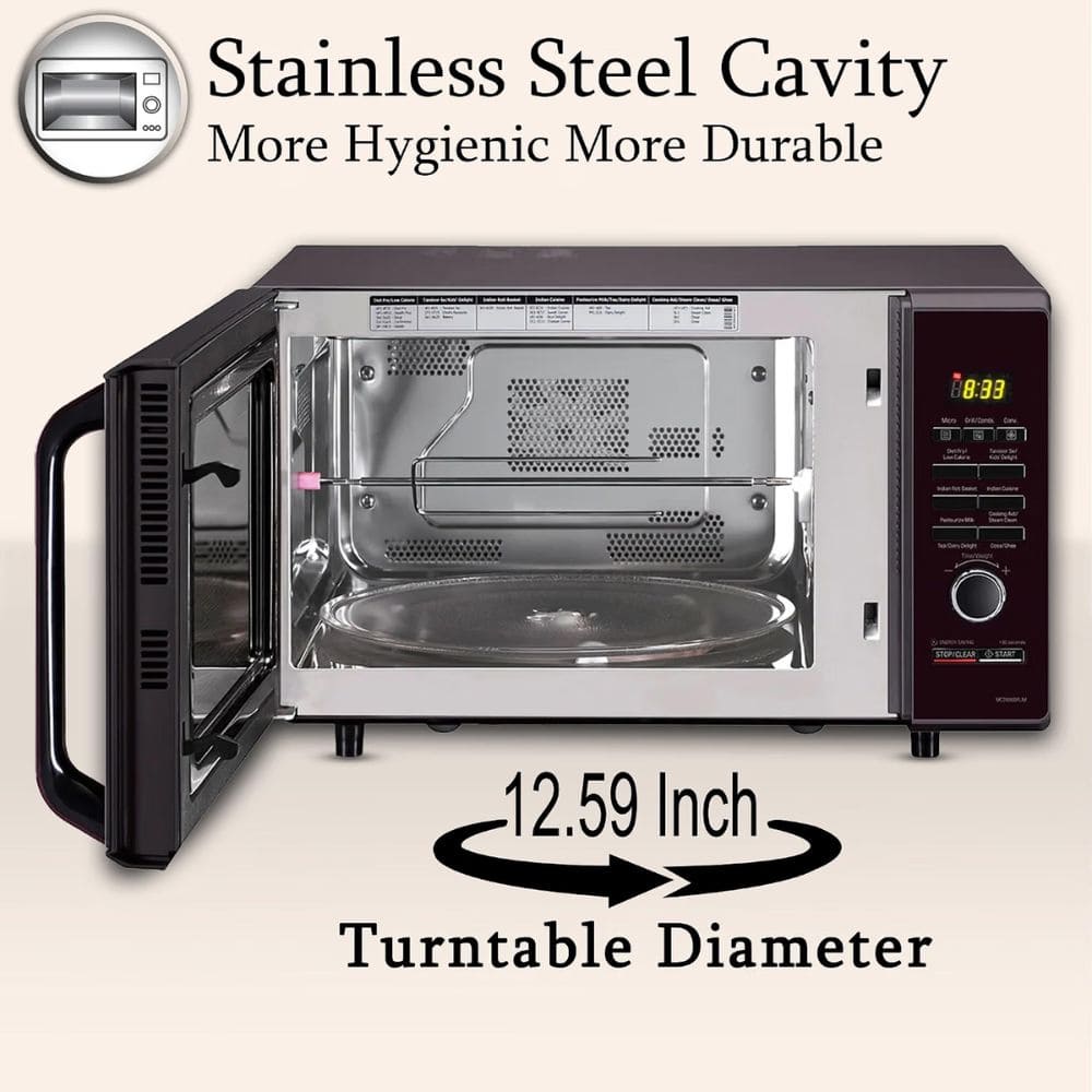 LG 28 Ltrs Stainless Steel Cavity Convection Microwave Oven All in One (MC2886BRUM,Black)