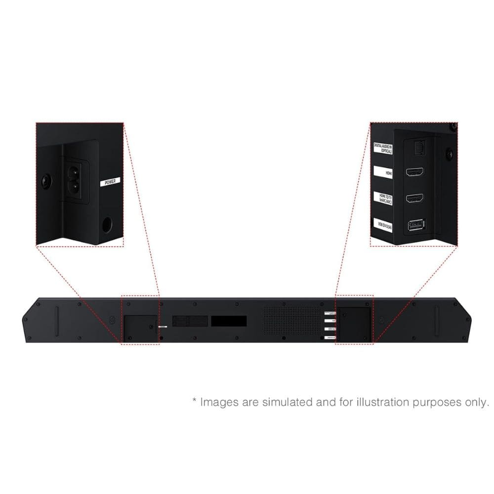 Samsung Dolby Atmos Q-Symphony Gen II, Soundbar (HW-Q600C, 3.1.2 Channel)