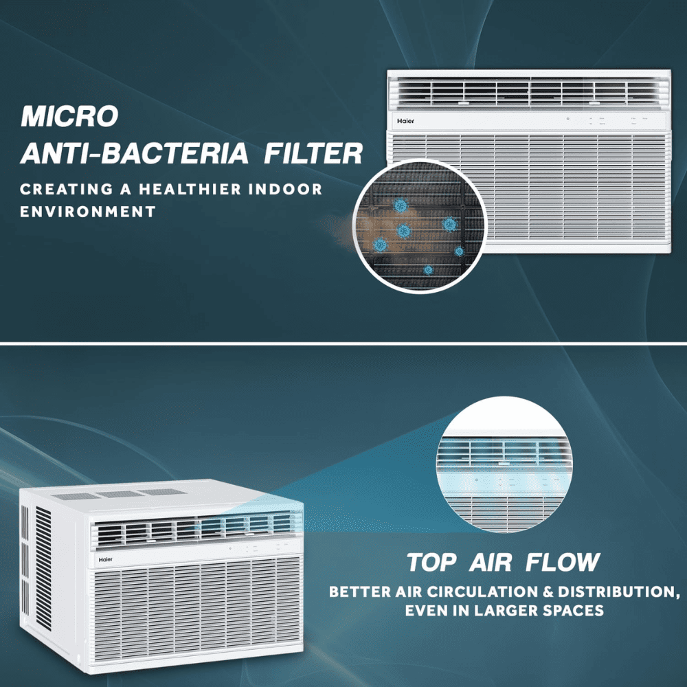 Haier 1.5 Ton 3 Star Fixed Speed Window Air Conditioner (HWU18TF-EW3BE-FS)