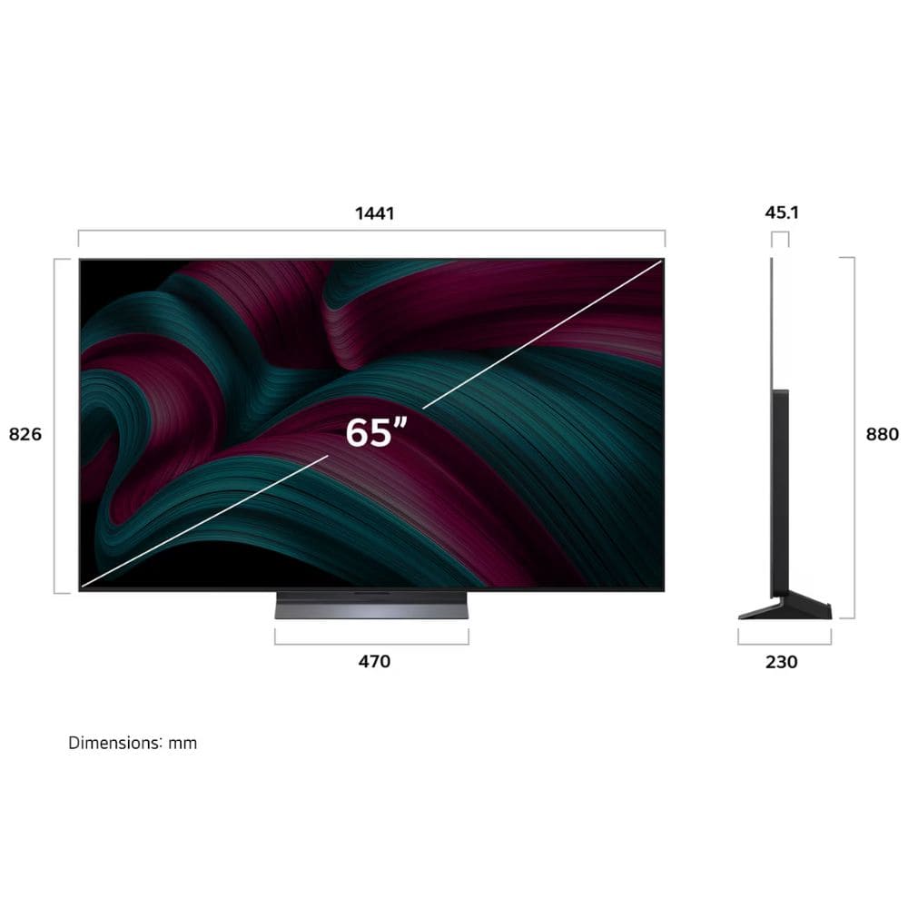 LG OLED65C56LA, 65 Inches, 4K Ultra HD OLED TV, Black