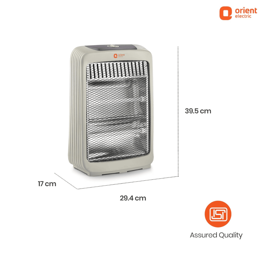 Orient Electric 800 Watts Stark Quartz Room Heater (QH800ASR, White)