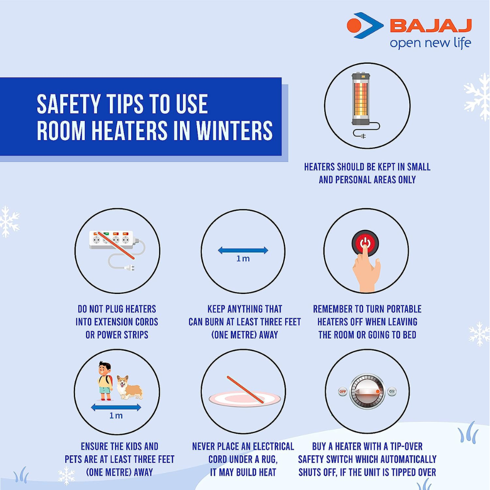 Bajaj 13 Straight Fins, 2900 Watts Oil Filled Rediator Room Heater (Majesty 13F Plus, Black)