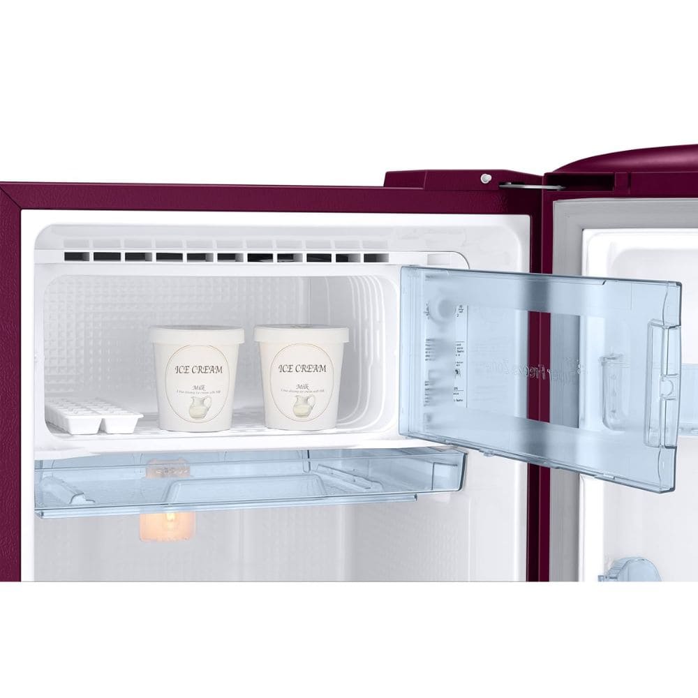 Samsung 183 Ltrs, 2 Star Digital Inverter, Direct Cool Single Door Refrigerator (RR20H2712HN, Himalayan Poppy Red)