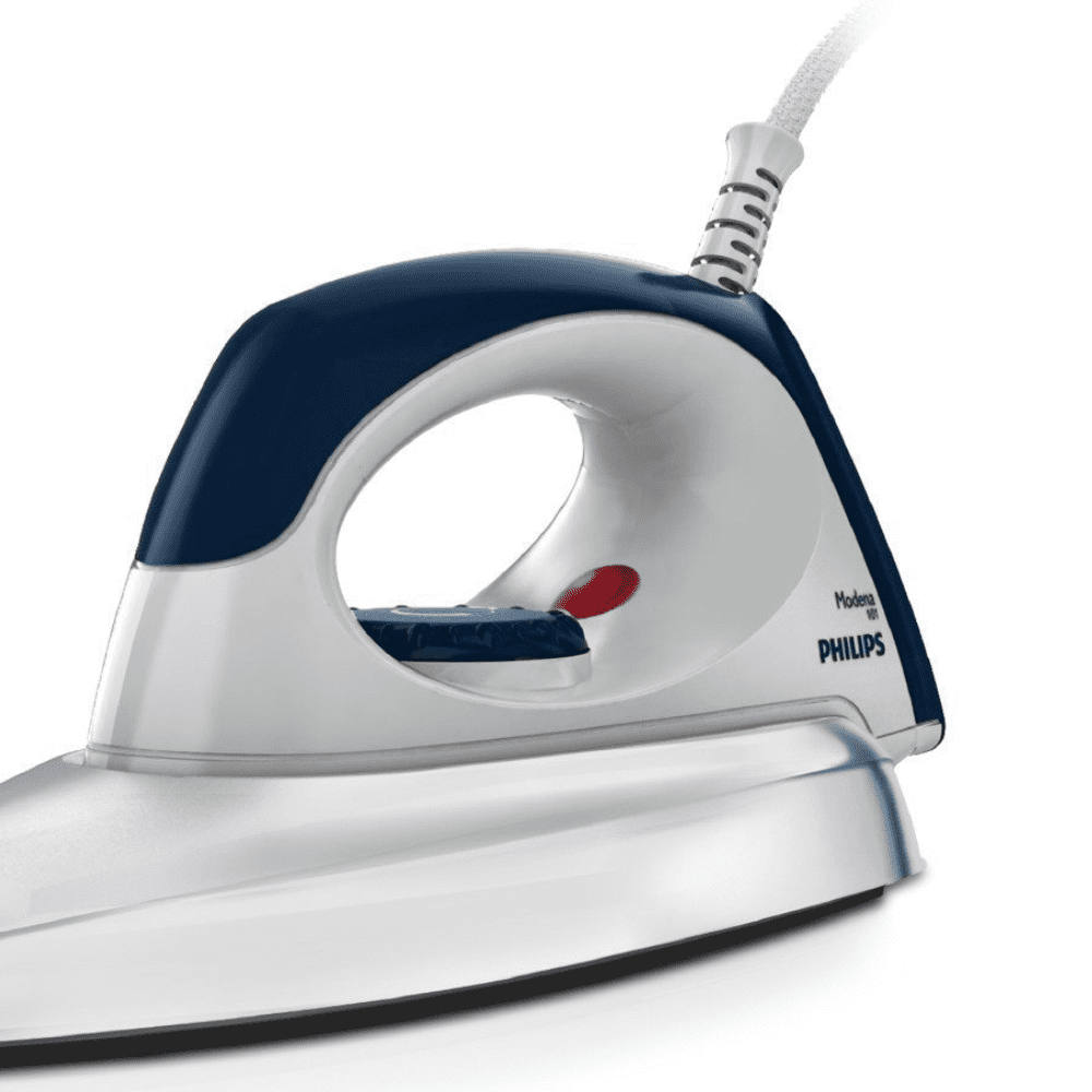 Philips GC101/02,  750 Watt Hv Coated Dry Iron (Silver & Blue)