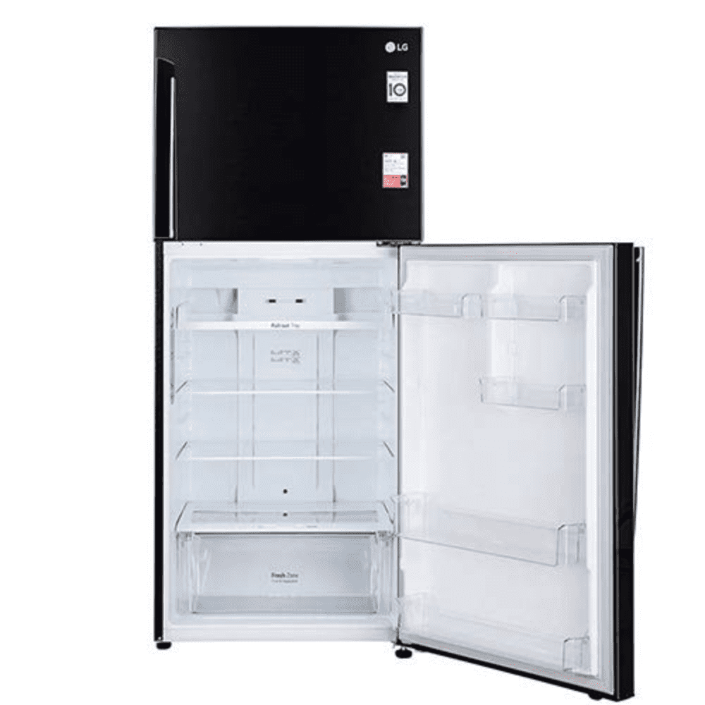 LG 437 Ltrs 2 Star Inverter Frost Free Double Door Refrigerator (GL-T432AESY, Ebony Sheen)
