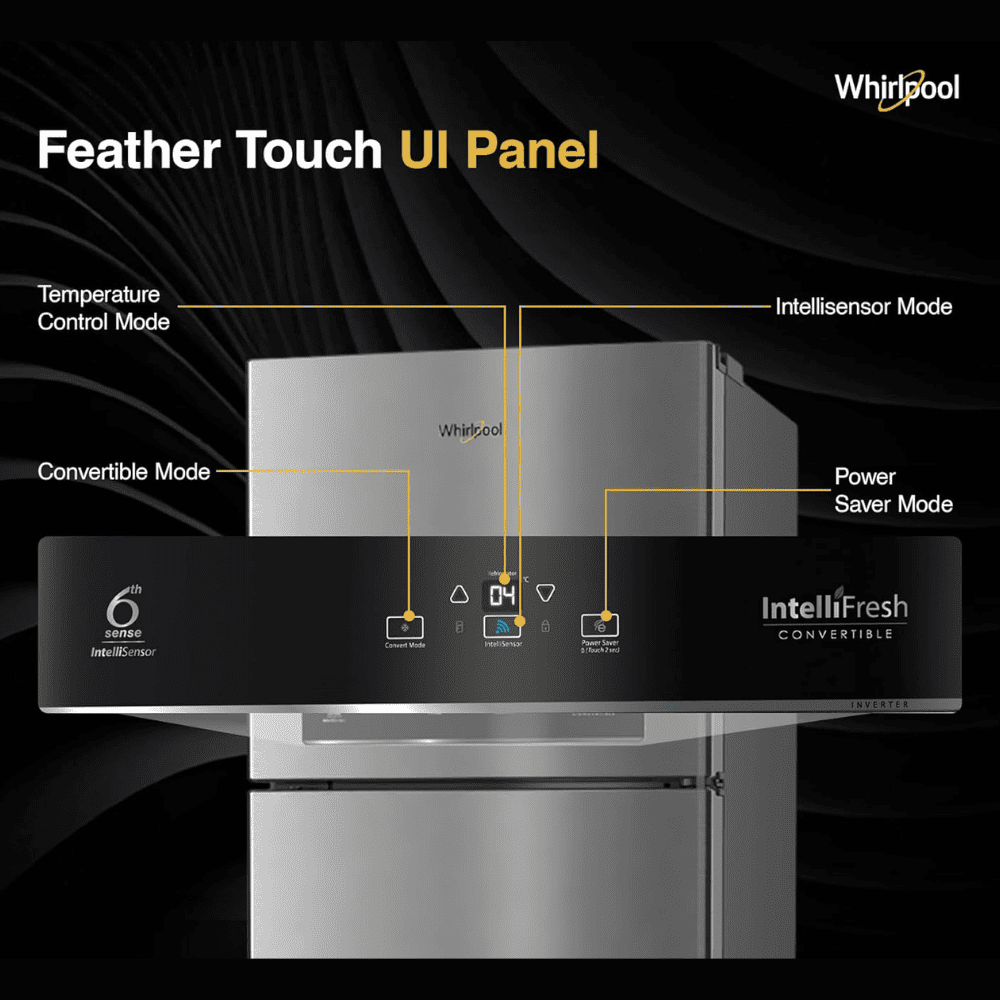Whirlpool 440 Ltrs 2 Star, IntelliFresh Convertible Inverter Frost Free, Double Door Refrigerator (IF INV CNV 455 Alpha Steel (1S)-Z)