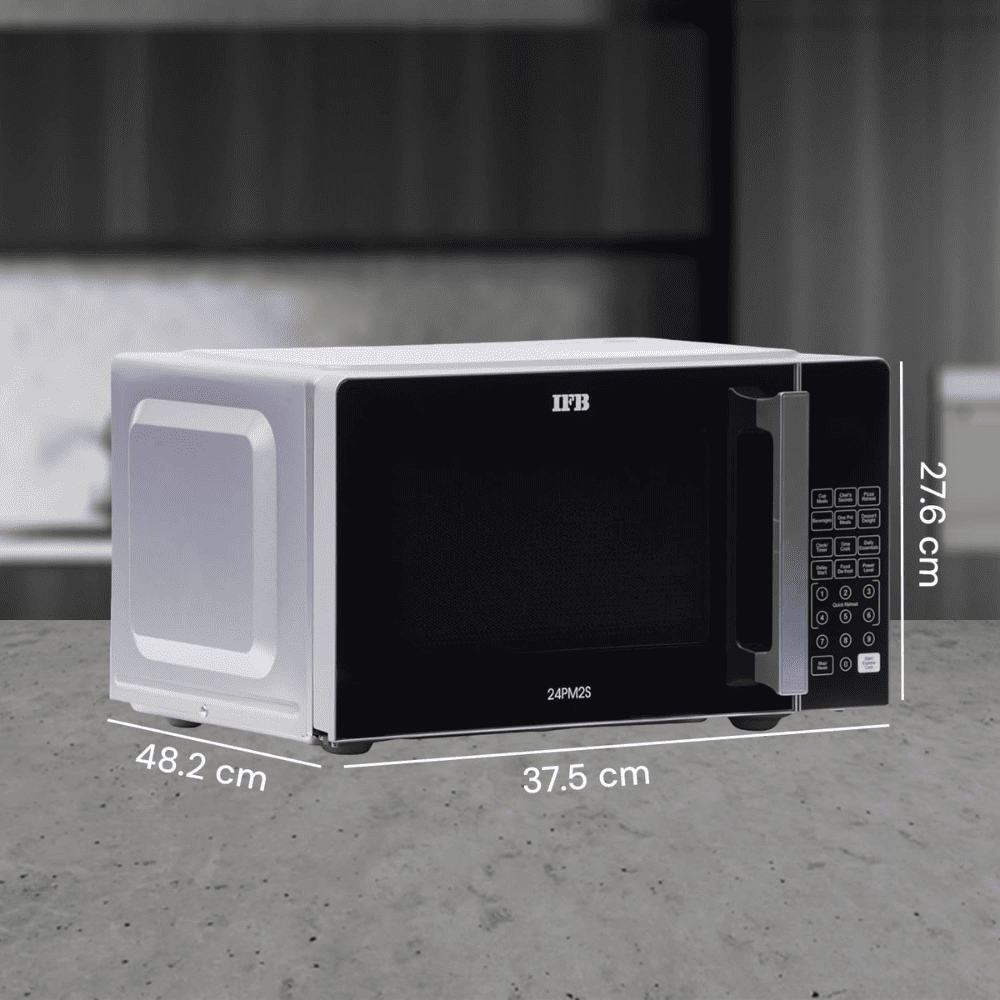 IFB 24 Ltrs Convection Microwave Oven with Stainless Steel Cavity (24PM2S,Black)