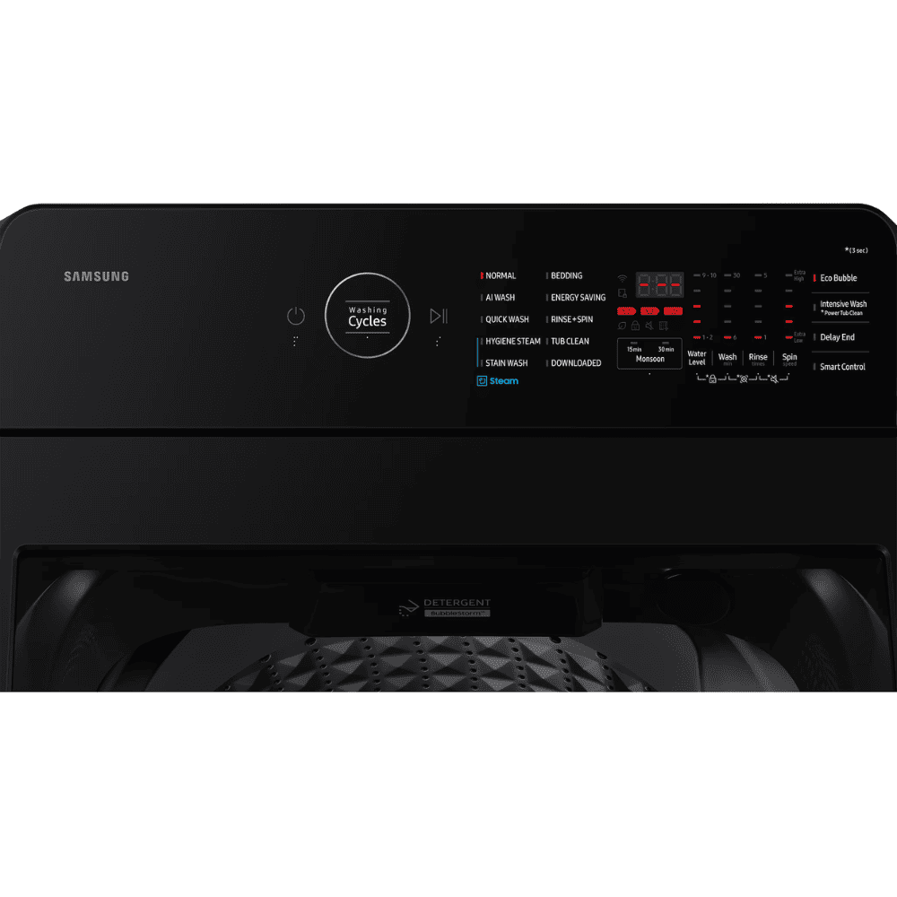 Samsung 8 Kg 5 Star Fully-Automatic Top Load Washing machine (WA80F08E2C,Black)