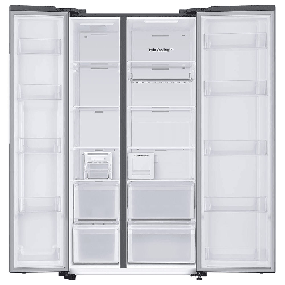 Samsung 644 Ltrs 3 Star, Inverter Frost Free, Side-by-Side Refrigerator (RS76CG8133SL)