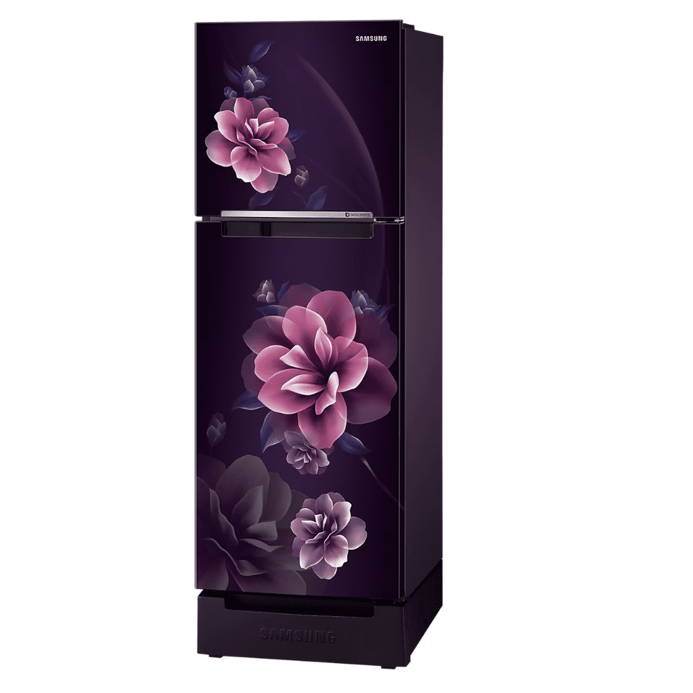 Samsung RT28C3122CR, 236 Ltrs 1 Star Digital Inverter Frost Free Double Door Refrigerator, Camellia Purple