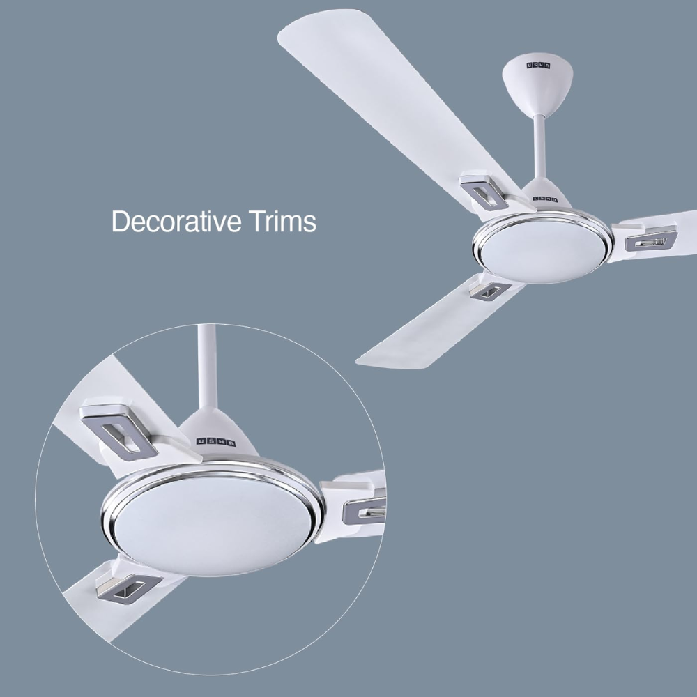 Usha 1200mm 3 Blades High Speed Decorative Ceiling Fan (Striker Galaxy)
