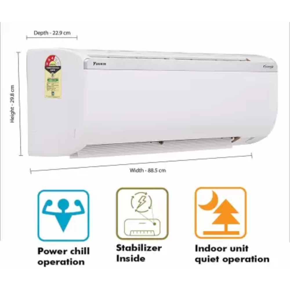 Daikin 1.5 ton 3 Star Inverter Split Air Conditioner (FTKY50U)