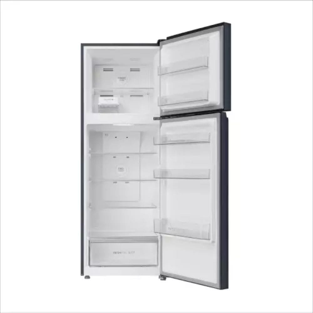 Haier 328 Ltrs, 2 Star Frost Free Double Door Top Mount Refrigerator (HRF 4082BLGKA P, Graphite Black)