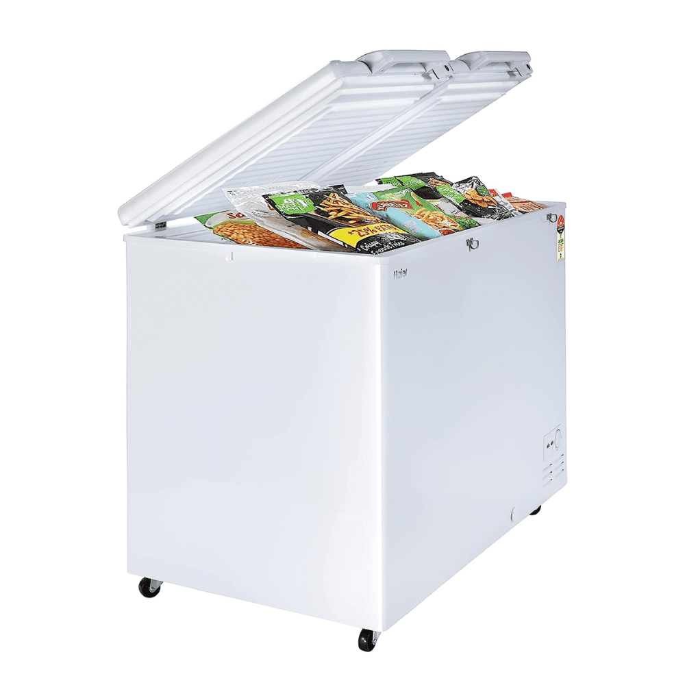 Haier HFC-350DM5, 324 Ltrs hard top Double Door Deep Freez,White