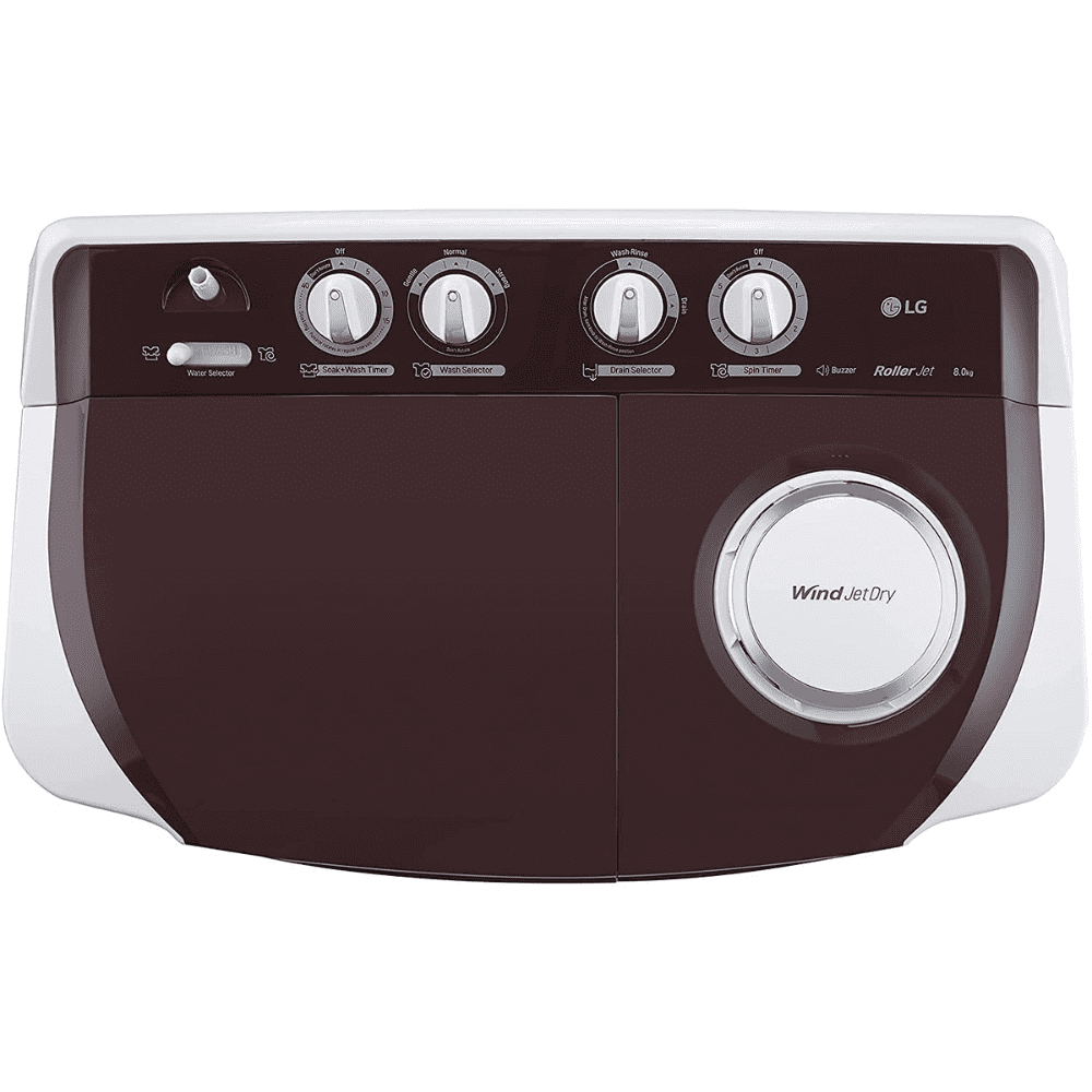 LG 7.5 Kg 5 Star Semi-Automatic Top Load Washing machine (P7510RRAZ, Maroon )