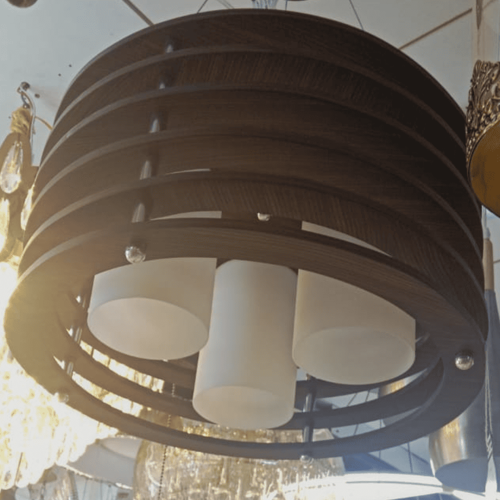 Ceiling Lights Eliante Wood Chandelier, Lights for Living, Bedroom, Dining Rooms (Brown)