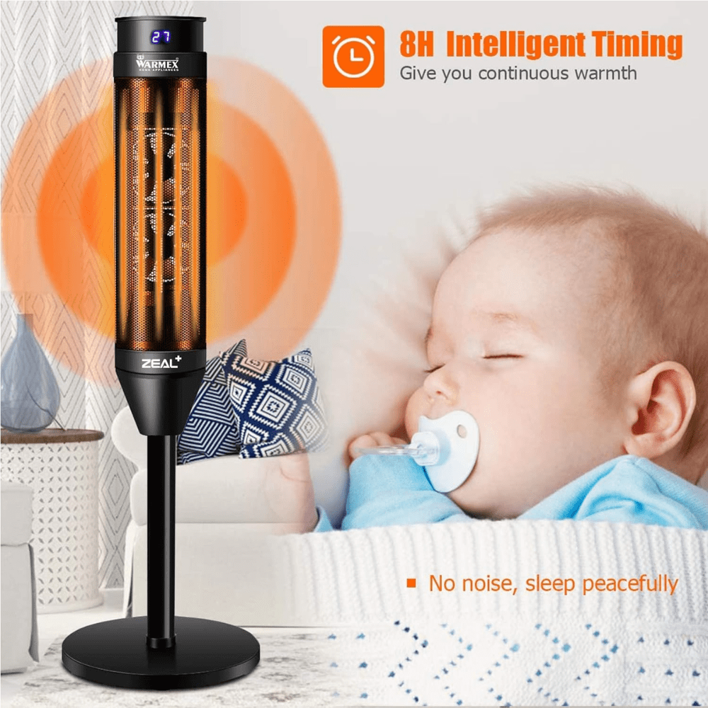 Warmex 2000 Watts ZEAL+ Touch Control Digital Display Room Heater, Black