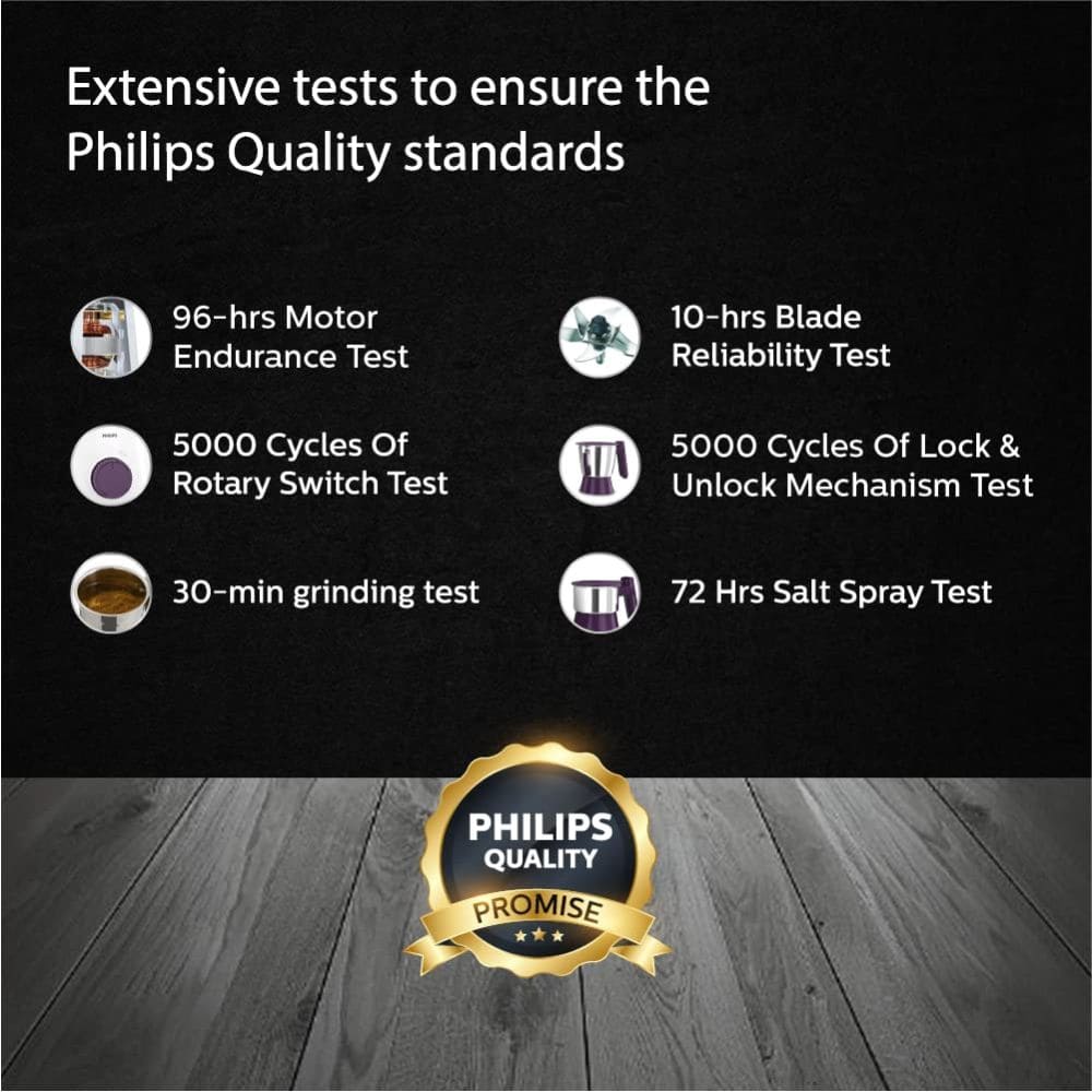 Philips 500 Watts Mixer Grinder with Jars (HL7567/00, Purple)