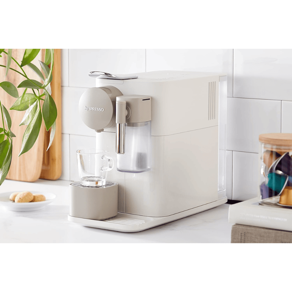 Delonghi 132193272, Nespresso Latissima One Single Serve Coffee Machine, Silky White