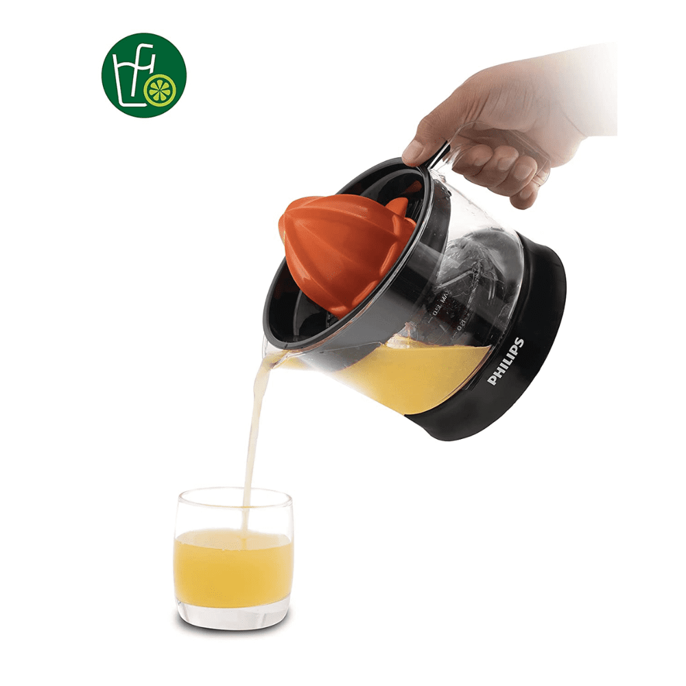 Philips HR2788/00, 25Watt 0.5 Ltr Transparent Citrus Press Juicer (Black)