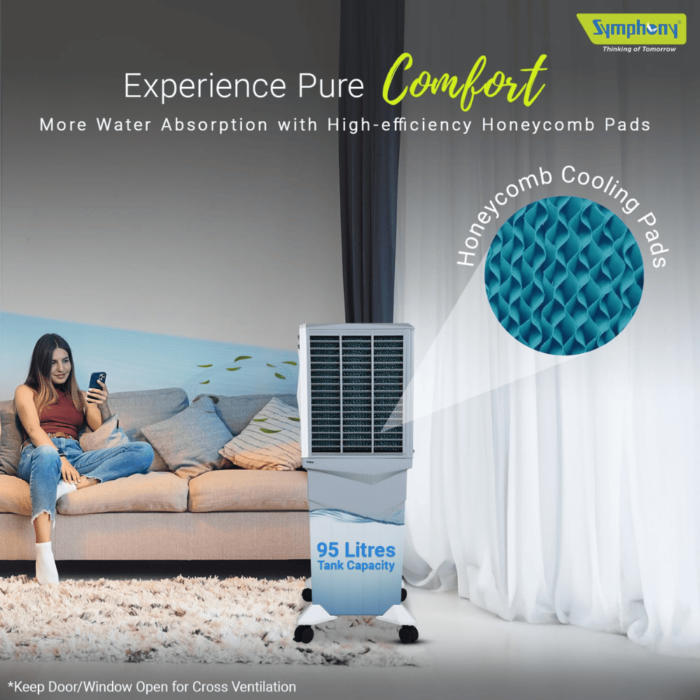 Symphony 95 Ltrs Jumbo Desert Air Cooler (JUMBO95XL+)