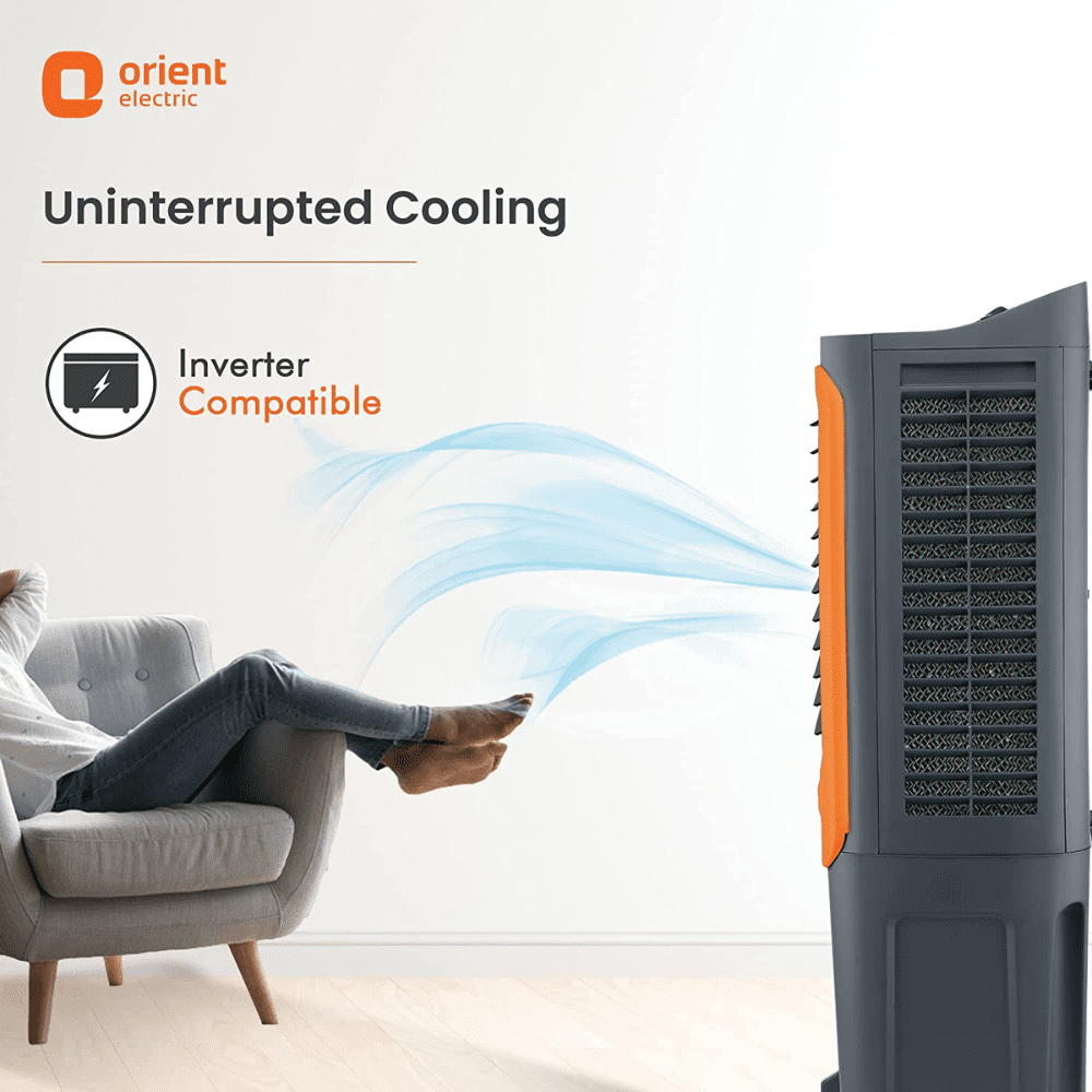 Orient 50 Ltrs Desert Air Cooler (CD5003H, Grey & Orange)