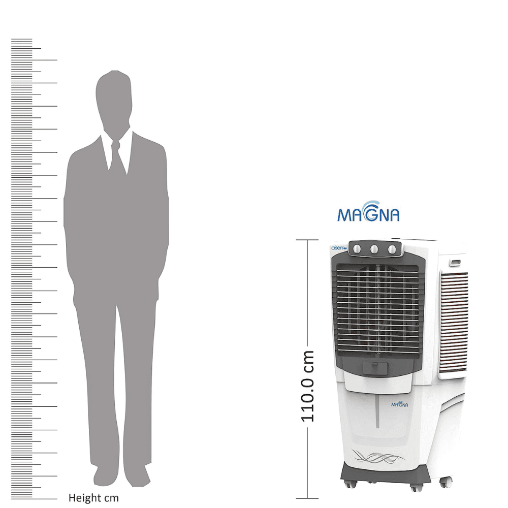 Aisen 55 Ltrs Desert Room Air Cooler (Magna55,White & Grey)