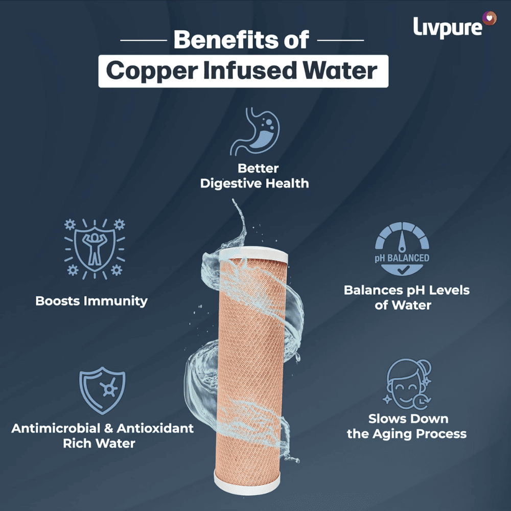 Livpure Stealth, 7 Ltrs Storage RO+UV+Copper Under Sink Water Purifier, Black