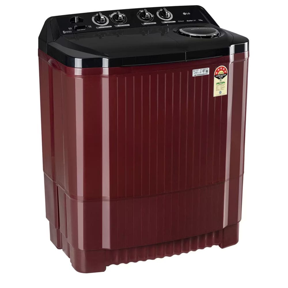 LG 11.5 Kg 5 Star Semi-Automatic Top Load Washing machine (P115ASDAZ, Maroon)
