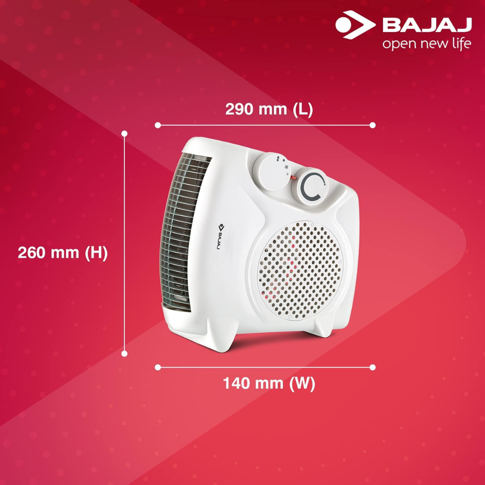 Bajaj Majesty RX10, 2000 Watts Heat Convector Room Heater, White