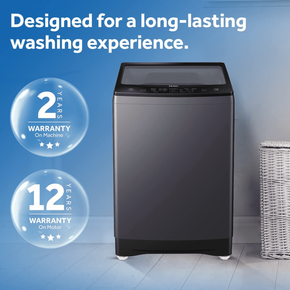 Haier 8 Kg 5 Star Fully Automatic Top Load Washing Machine (HWM80-H826S, Black)