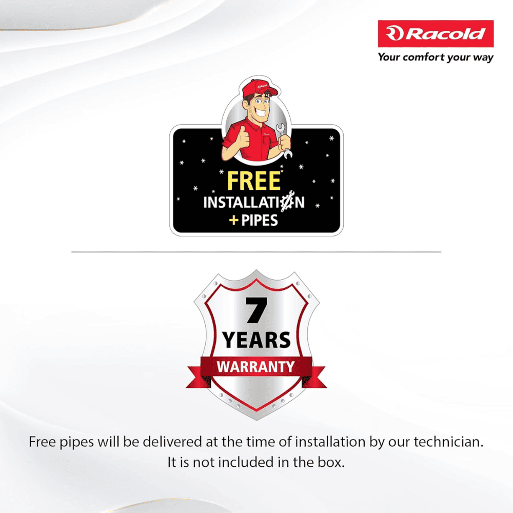 Racold 25 Ltrs Wall Mounting Water Heater Geyser (Omnis 25L Slim, White)