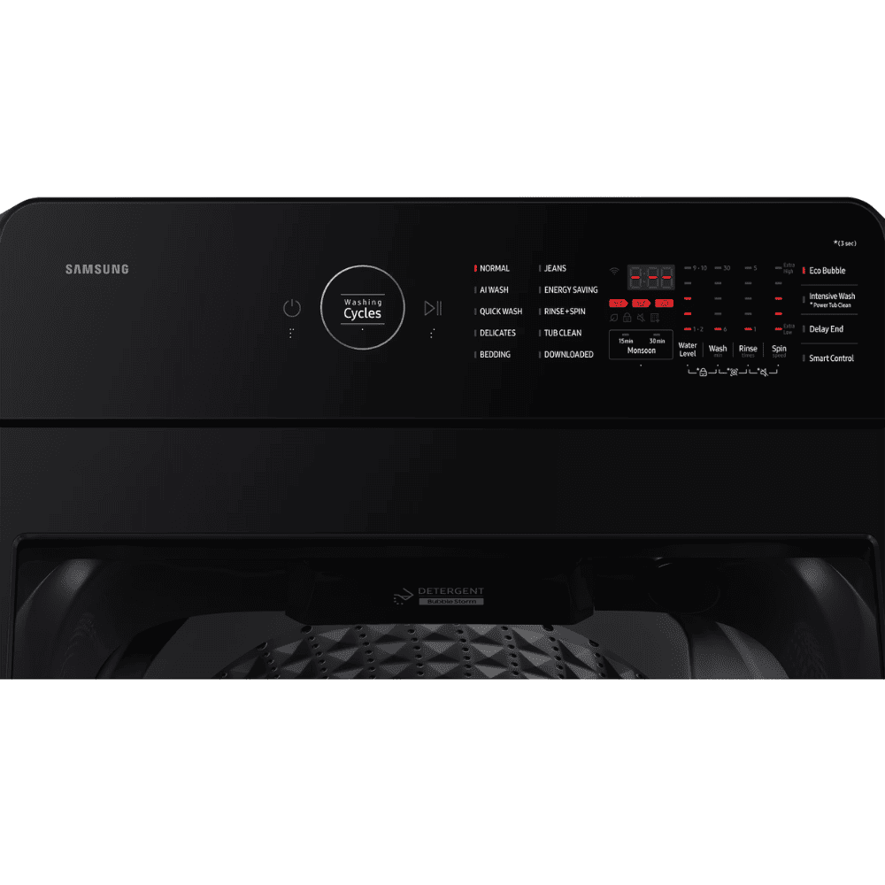 Samsung 10 Kg 5 Star Fully-Automatic Top Load Washing machine (WA80F10E2C,Black)