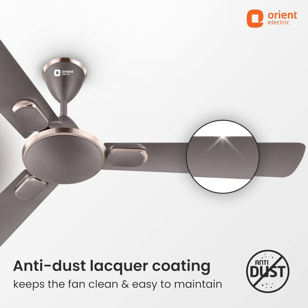 Orient Electric BLANCO, 1200mm 3 Blade 5 Star Rated BLDC Ceiling Fan