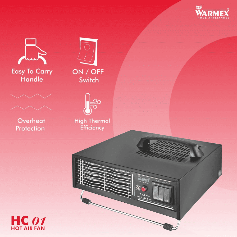 Warmex 2000 Watts Fan Portable Room Heater (HC 01 Black)