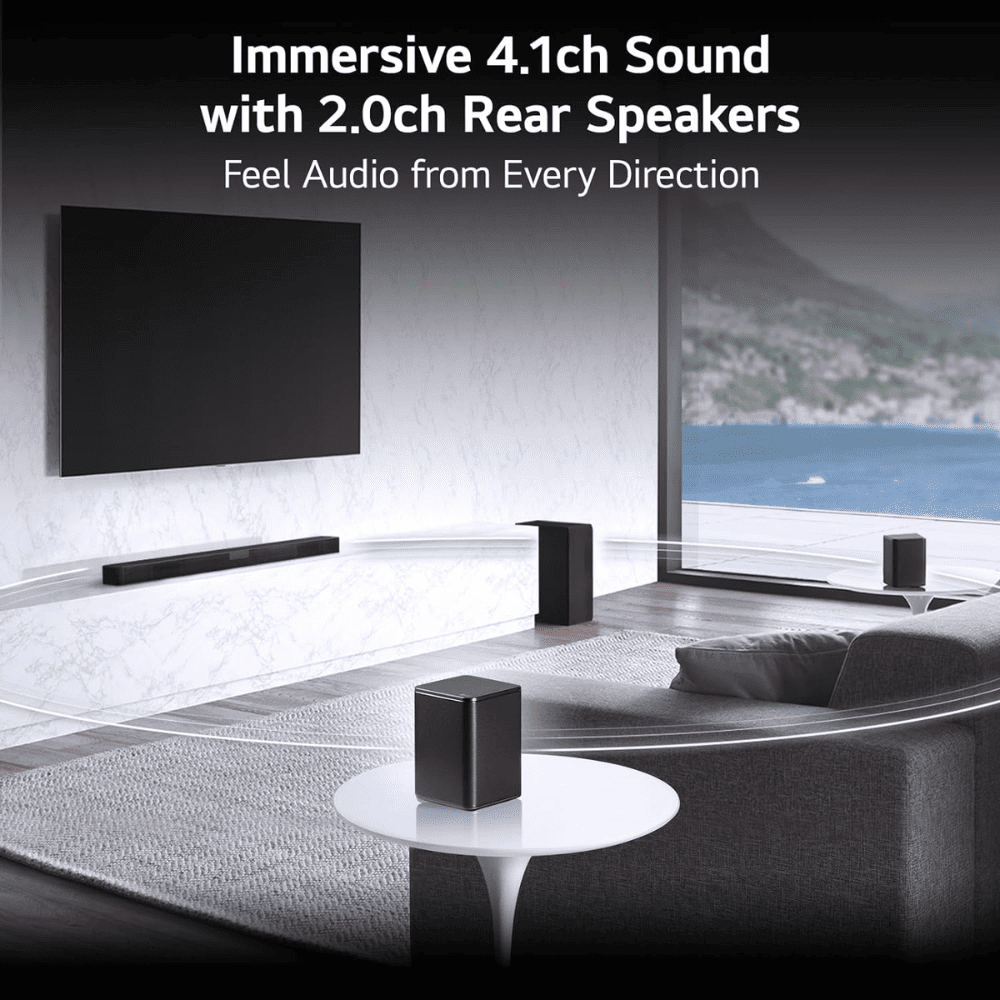 LG SNC4R.DINDLLK , Wireless Surround Sound Speakers (Black)