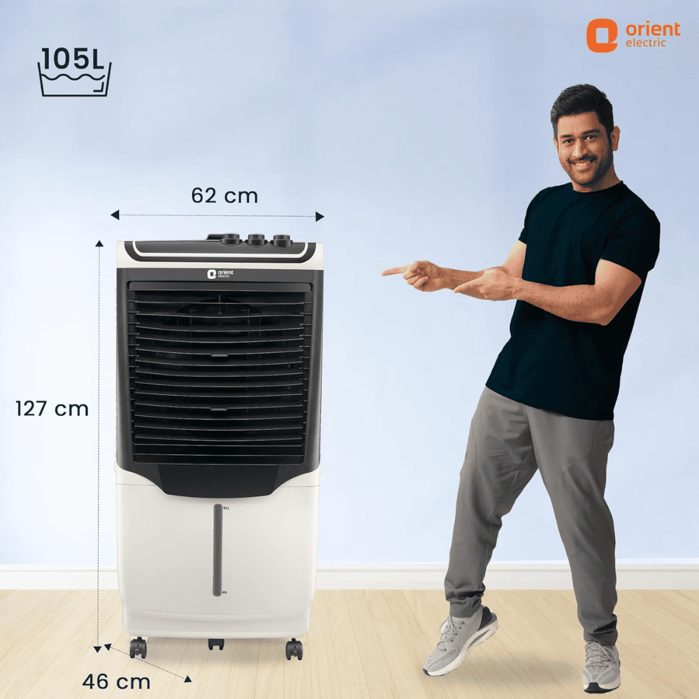 Orient 105 Ltrs Tornado Desert Air Cooler (CD1051H, White)