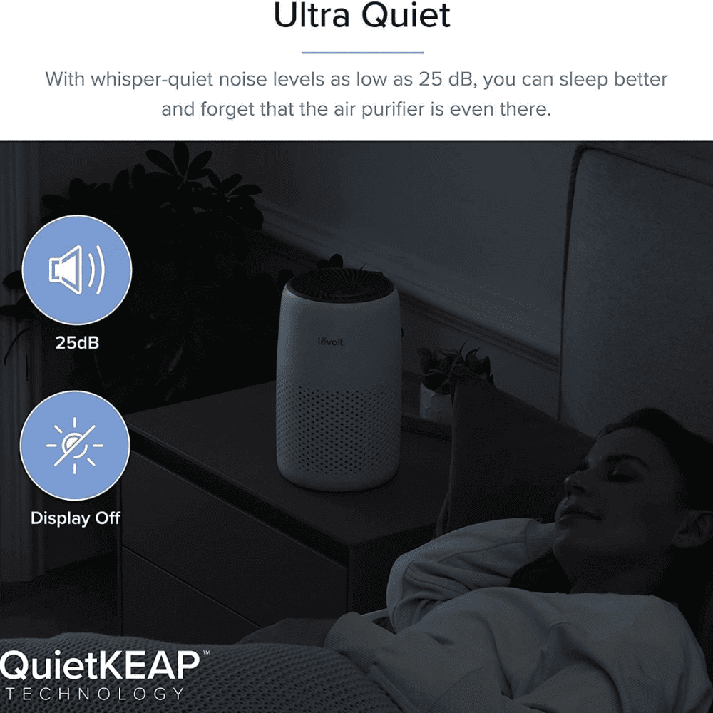 Levoit Core Mini H13 True Hepa Filter Air Purifier (‎LAP-C161-WUK,White)