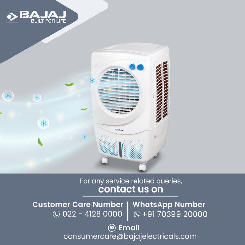 Bajaj PMH36 Torque, 36 Ltrs Portable Desert Room Air Cooler