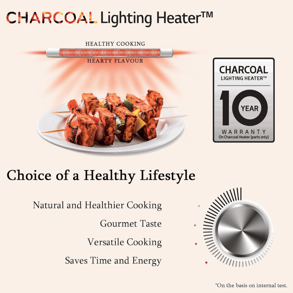 LG 28 Ltrs Charcoal Convection Microwave Oven (MJEN286UH,Black)