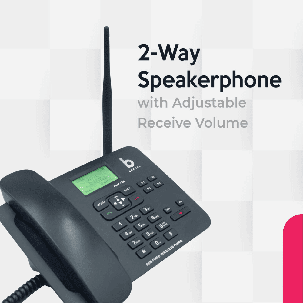Beetel F2K, GSM Fixed Wireless Landline Phone, LCD Display, Black