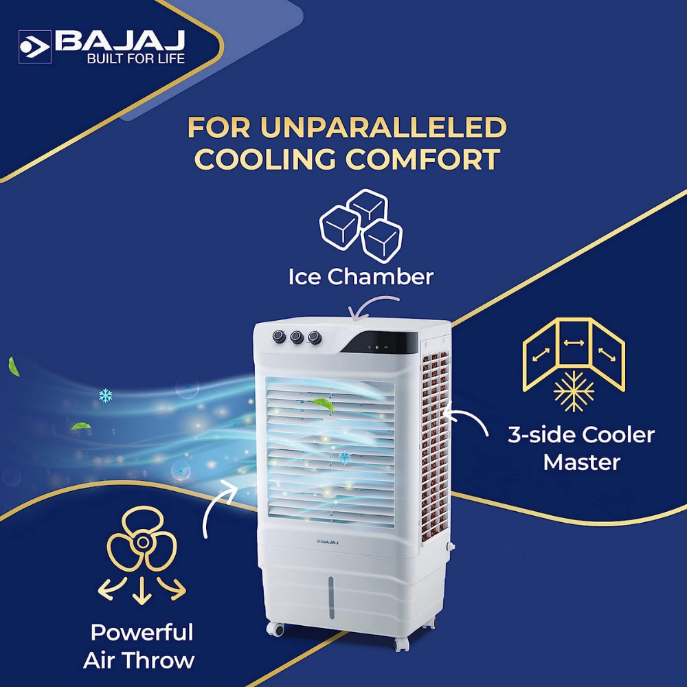 Bajaj DMH65 Neo, 65 Ltrs Portable Desert Air Cooler