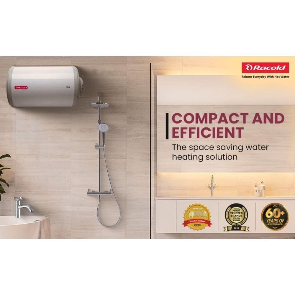 Racold 35 Ltrs Horizontal Storage Water Heater Geyser (CDR Dlx 35L-H)