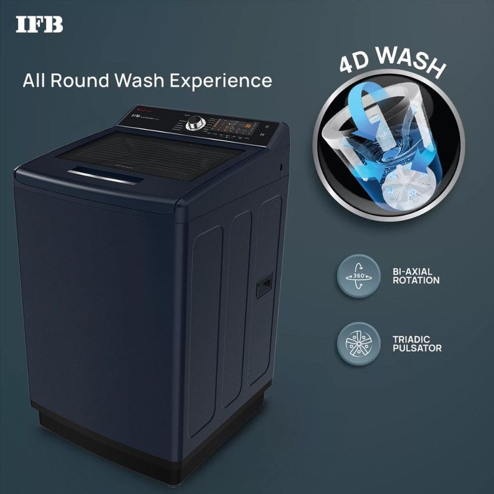 IFB 9 Kg 5 star Fully-Automatic Top Load Washing Machine (TL-S4RBS 9.0KG AQUA, Black