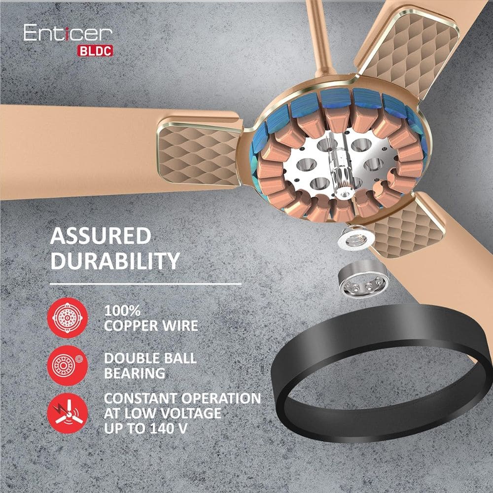 Havells Enticer Art, 1200mm 3 Blade Decorative Air Ceiling Fan